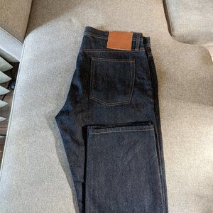 The Unbranded Brand UB201 Tapered Fit 14.5oz Indigo Selvedge RawDenim Jeans (36)